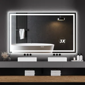 60"x 36" LED Bathroom Mirror.