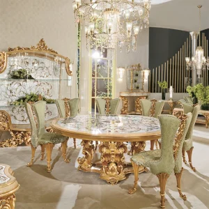 Classical Round Dining Table, & 8/10 Chairs.
