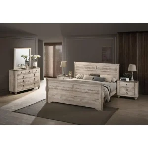 Bedroom Set with Queen Sleigh Bed.