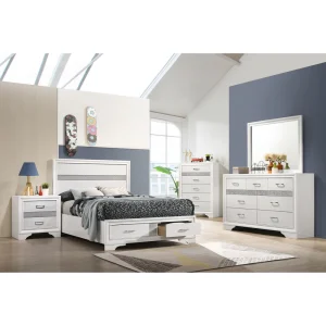 White 5-piece Full Bedroom Set.