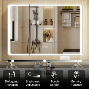 LED Lighted Mirror Medicine Cabinet.