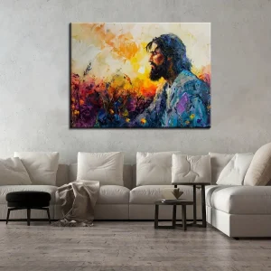 Stunning pine frame canvas art - 1.5 inches thick for living room.