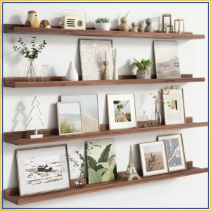 48 Inch Floating Picture Ledge Shelves Set of 4, Living Room Decor.
