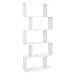 5 Tier Wooden Bookcase, Display Shelf.