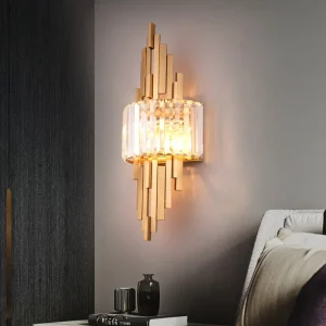 Nordic Luxury Crystal Wall Lamp Sconce Light For Bedroom or Living Room.