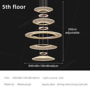 Pendant Light Chandelier for Living Room or Dining Room.