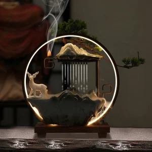 110V Ceramic Tabletop Fountain With Mist.