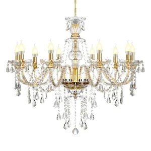 Crystal Chandelier Adjustable Chain Ceiling Pendant Lamp.