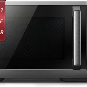 0.9 Cu. Ft, Black Stainless Steel Countertop Microwave, Air Fryer, Convection, Bake & Broil.