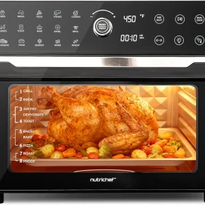 32-Quart Digital Air Fryer Oven with 20 Presets, Dual Cook, Rotisserie, Bake & More,