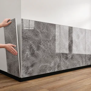 20pcs Pack Waterproof Marble Peel and Stick Wall Tiles Suitable for Kitchen Backsplash 5mm thick.