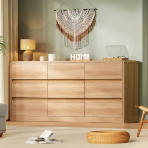 63" 9 Drawer Bedroom Dresser.