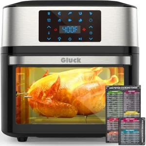 10 in 1 Air Fryer Oven, Large 20 QT. Stainless Steel Body, Black Finish.